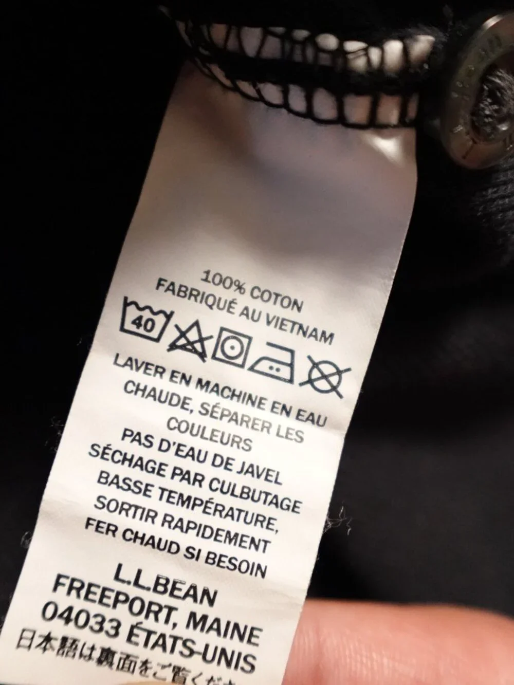 L.L. Bean Double L Polo Shirt Men’s Large Tall Black Short Sleeve Classic Cotton